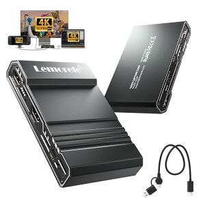 HDMI 4K �L���v�`���[�{�[�h Switch 2�Ή� 4K��60Hz TV�o��/�^��Ή� �p�X�X���[�@�\ �A���~�j�E�� Lemorele �L���v�`���[�J�[�h �Q�[���������z�M���C�u �r�f�I��c ��x�� ��ʋ��L ���A���^�C���X