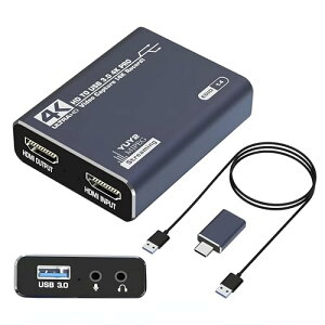 4K HDMI �L���v�`���[�{�[�h switch�Ή� USB3.0 HDMI �r�f�I�L���v�`���[�A����x�� �r�f�I�Q�[���L���v�`���[ �{�[�h PC/PS4/PS5/Xbox/�E�F�u�J����/�X�}�[�g�t�H�� Windows 7/8/10/11 Mac Linux Android iPad �ɑ�