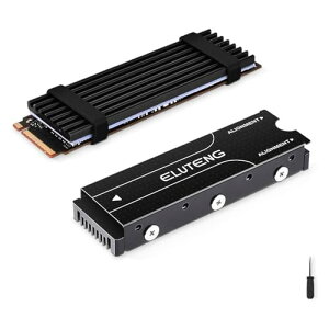 ELUTENG M.2 SSD ���ʃq�[�g�V���N PS5 / PC�p ��p���W�G�[�^�[�t�B�� 77mm×22mm×6mm �A���~�j�E������ ���t���ȒP ���M�V�[�g �T�[�}���V���R���p�b�h4���t�� �M�ጸ M.2 SSD Heatsink