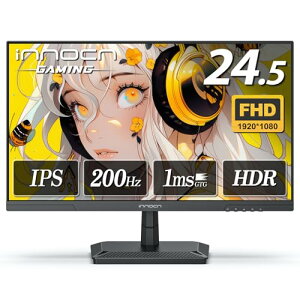INNOCN �Q�[�~���O���j�^�[ 24.5�C���` 200Hz IPS 1ms(GTG) �t��HD ����� �t���[�����X PS5/Xbox�Ή� Adaptive-Sync VESA100×100 HDMI2.0/DP1.4�ڑ� 25G2G