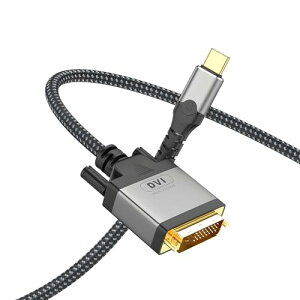USB-C to DVI �P�[�u�� 4K@30Hz �Ή� Thunderbolt 3 �݊� �����b�L�ڑ� MacBook Pro/Samsung Galaxy/Surface Book/Dell/Pixelbook �Ή� (1M)
