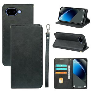 iCarez Google Pixel 10A �p �P�[�X �蒠�^ PU���U�[ TPU �ϏՌ� �g�уP�[�X �u���b�N BQC-CKIC-10A