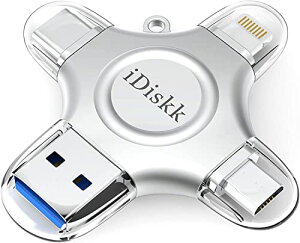 Apple mfi�F�؍� 4in1 1TB iPhone15�Ή�iDiskk iPhone usb������Lightning+USB+Type-C+Micro�R�l�N�^���ڊO�t���t���b�V���h���C�u �O���X�g���[�W �g�т̃X�y�[�X�g�� �A�C�t�H���f�[�^�ۑ� �v���O&�v���C ����