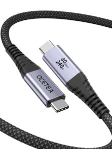 Ocetea USB4 �P�[�u�� thunderbolt 4 �P�[�u�� USB-IF�F�� 240W ���}���[�d USB C to USB C �P�[�u�� 40Gbps �T���_�[�{���g 4�P�[�u�� �Ή� Thunderbolt 3�A 8K@60Hz�f���o�� �i�C�����҂� MacBook�AMac Pro/Studio/Mini�A SSD