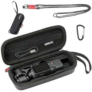 Osmo Pocket 4 �P�[�X DJI Osmo Pocket 4/Pocket 3/Xtra Muse �p ���^ PU �h�� ���[�P�[�X ���[�o�b�O �n�[�h�V�F�� �L�������O�P�[�X,�X�g���b�v/�t�b�N�t�� �S�ʕی� �ϏՌ� �h�o