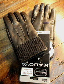 KADOYA(カドヤ)　RUGGEDMAN GLOVE　ラギッドマンブローブ　防寒レザーグローブ 　ウインターグローブ サイズ：M/M/L/LL/WM（レディースM）/WL（レディースL）　ゴートレザー