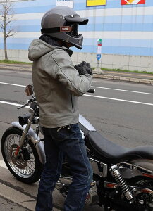 KADOYA(カドヤ)K'S LEATHER 【RIDERS PARKA ライダースパーカー】革ジャン シングルライダース レザーパーカー サイズ:M/L/LL カラー:グレー