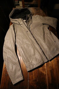 KADOYA(カドヤ)K'S LEATHER 【RIDERS PARKA-PL レザージャケットパーカーパンチング】  ライダースパーカー 革ジャン シングルライダース レザーパーカー  サイズ:M/L/LL  カラー:グレー