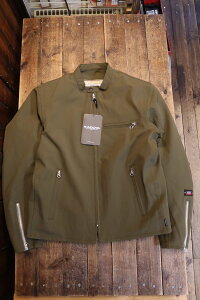 KADOYA(カドヤ) K'S LEATHER&K'S PRODUCT EURUS-CFT / カーキ ユーラスーCFT 裏地着脱式 防寒ライダース プロテクター収納袋付き