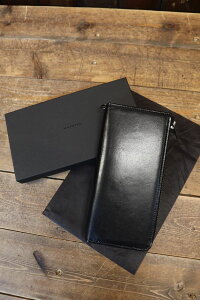 KADOYA �@�J�h���@ LEATHER L ZIP WALLET�@���U�[L�W�b�v�E�H���b�g�@�����z�@�u���b�N