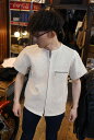 KADOYA(カドヤ)　K'S LEATHER&K'S PRODUCT　PL-LEATHER TEE パンチングレザーTEE　革TEE　アイボリー