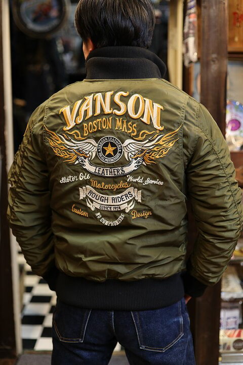 楽天市場】【VANSON NVJK-2304 】 MA-1 フライトジャケット ウイング  