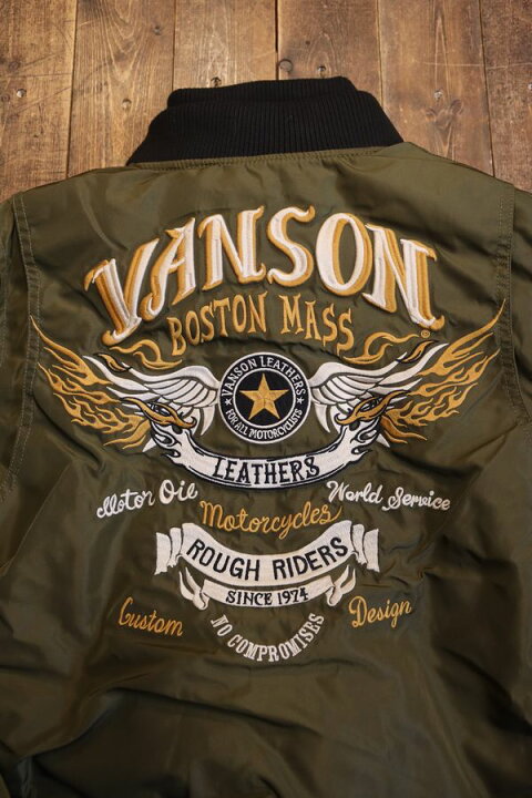 楽天市場】【VANSON NVJK-2304 】 MA-1 フライトジャケット ウイング 