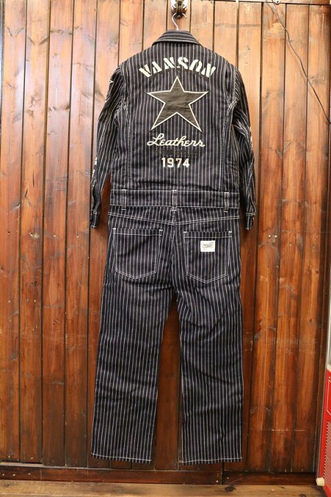 楽天市場】【VANSON バンソン 】 NVAO-2401 オールインワン 刺繍ツナギ  