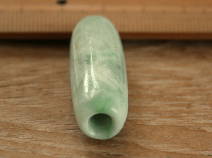 楽天市場】糸魚川翡翠管玉 C01541 豊翠 作 35mm*12mm*12mm 糸魚川産 
