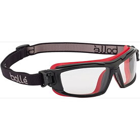 Bolle Safety Ultim8 究極のメガネ クリアレンズ付き ブラック/レッド クリア ワンサイズ