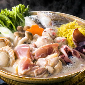北海道 鶏白湯鍋 Aセット( 鶏もも肉500g・いか・帆立・助宗鱈・つみれ・生ラーメン・たれ)