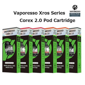 Vaporesso Xros Series Corex 2.0 Pod Cartridge 0.6Ω 0.8Ω 1.0Ω 1.2Ω 2ml 交換 ポッド コイル ベイパレッソ クロス 4個入り 電子タバコ VAPE