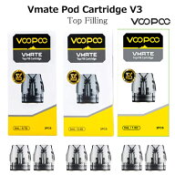 VOOPOO Vmate Pod Cartridge V3 3X 交換 ポッド カートリッジ 2個入り 0.4Ω 0.7Ω 1.0Ω Top Filling ト…