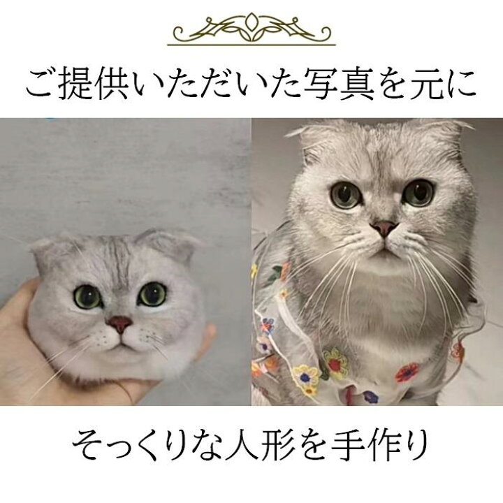 楽天市場】犬 猫 オーダーメイド 人形 お顔 植毛可能 ペットドール 