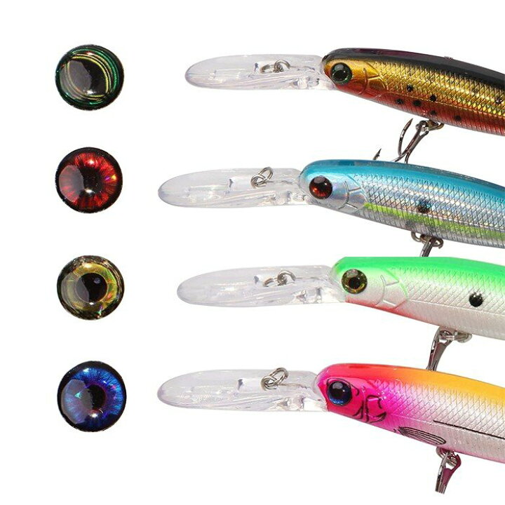 楽天市場 魚眼シール 5d 72点 4枚セット リアル 魚目 ルアー Diy 釣り 釣具 Hitaste Japan