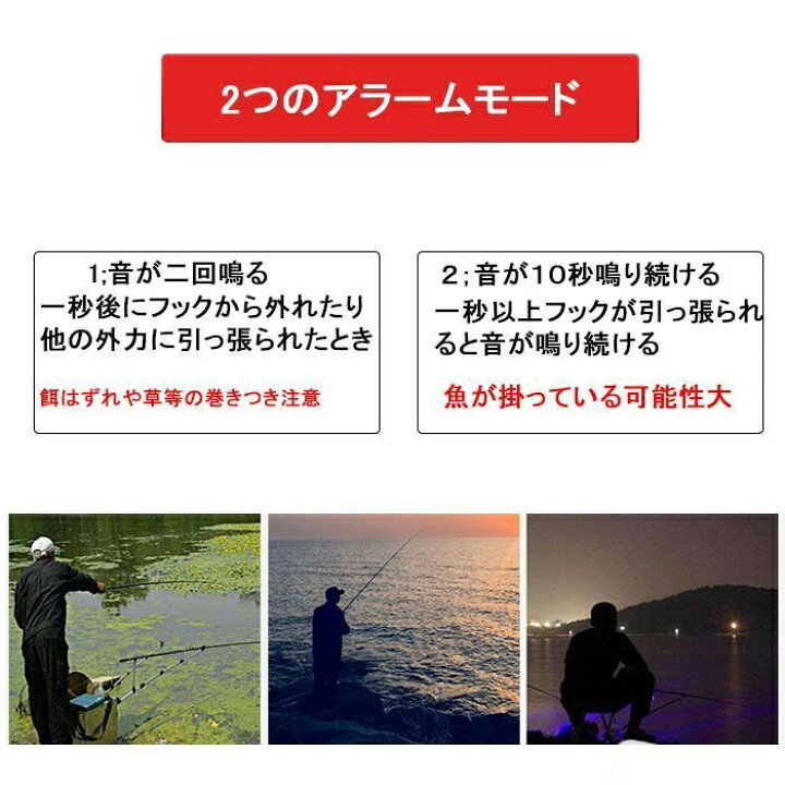 楽天市場 釣り警報器 アラーム ヒットセンサー 警報 置き竿 夜釣り 釣具 Hitaste Japan