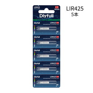 Dlyfull LIR425 �[�d�r 5�{�Z�b�g 3.7V 14mAh �s���^ ���`�E���C�I���d�r �d�C�E�L ��ނ�p BR425 CR425 �݊�