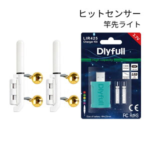 �q�b�g�Z���T�[ 2�A�� �Ɛ惉�C�g 2�� Dlyfull LIR425 Charger Kit �Z�b�g ��ނ� �A�^�����m LED �A�^���Z���T�[ ��惉�C�g �t�B�b�V���O �ނ�