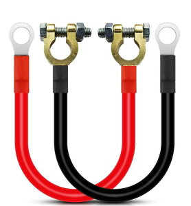 Kiligen30cm�o�b�e���[�C���o�[�^�[�P�[�u���R�l�N�^�[12V-24V25mm23AWG(�ő�125A)�o�b�e���[�P�[�u���g���b�N�A�I�[�g�o�C�A�\�[���[�ARV�A�}�����p�̐Ԃƍ��̎����o�b�e���[���[�h