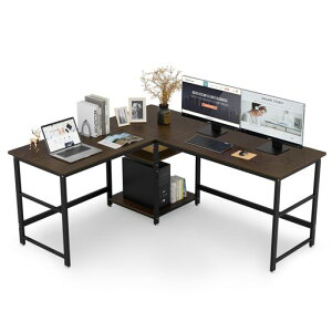 DEWEL �Q�[�~���O�f�X�N �p�\�R���f�X�N ��170+150cmx���s60cm L���f�X�N ���[�I�t ��Ɗ� �׋��� �g���ȒP �E�H�[���i�b�g