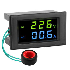 DROK2-in-1�f�W�^���}���`���[�^LCD��ʓd���v�d���vAC80-300V�d���d�����[�^�Q�[�W100A�d���Z���T�g�����X�t��2�����f�W�^���d���A���v���j�^�p�l��