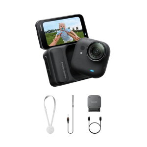 Insta360 GO Ultra �A�N�V�����J���� �ʏ�� �u���b�N - �y�����������񈤗p�z �E�F�A���u���J���� 4K ���^ �y�� �h�� ��u���␳ POV vlog�J���� �T�C�N�����O �����j���O ���s �y�b�g�J���� (�u�c
