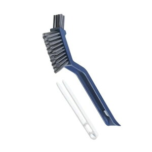 お掃除ブラシプラスチック製細い隙間ハードタイプブラシ溝ブラシ硬い毛狭い場所用ブラシ台所掃除トイレ浴室お風呂掃除小型クリップ付き