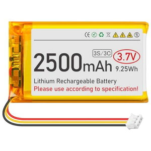 3.7V���`�E���C�I���d�r2500mAh903659�[�d���d�r���`�E���|���}�[�d�rLipo�o�b�e���[JST�s�b�`1.5mm3���R�l�N�^�����ی��H�t���\�j�[Playstation5Dualsense�R���g���[���[