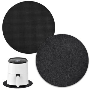耐熱マットキッチン断熱マットキッチン調理台保護マット2枚セット円形30cm耐熱キッチン保護マット調理台滑り止めノンフライヤー、コーヒーメーカー、ブレンダー、電子レンジ用
