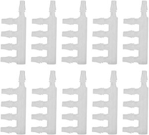 エアーチューブ分岐5ウェイ10個セット水槽アクアリウムコネクタ透明プラスチック高耐久ホースシリコンチューブエアーポンプ対応家庭用産業用多用途シンプル汚れ確認容易清掃3-6mmチュ…