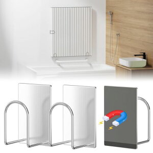 Toski風呂ふたホルダーマグネット風呂蓋ホルダー18-8ステンレス製風呂フタフック風通しのよい設計錆びにくい乾きやすいお風呂の蓋スタンド3点で支え縦置き横置き自由風呂ふたの定位置…