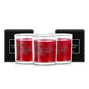 COCODORココドールプレミアムジャーキャンドル3個セットブラックチェリー(BlackCherry)イタリア製アロマキャンドル-プレゼント女性誕生日記念日線香贈り物ギフト人気