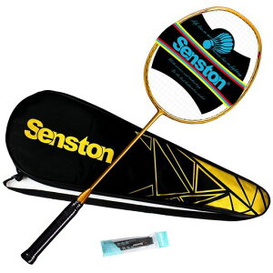 Senston 2本組みバドミントンラケットセットカーボンファイバーバドミントンラケット-1つのキャリングバッグが含まれています