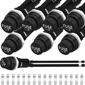 MKBKLLJY8�p�l���}�E���g�q���[�Y�z���_�[6x30mm12VDC250VAC�h���ό󐫃X�N�����[�L���b�v�q���[�Y�z���_�[�v���\���_�[�h���C���t��120MM/4.72�C���`20AWG16��10A/15A�K���X�ǃq���[�Y