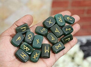CroconGreenAventurineRectangleGemstonesRunesEldertTNAt@xbg25[ZbgNX^肢`wIq[O`NCLTCY:20-25mm