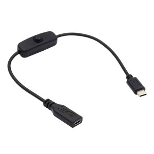 NFHKUSB-C�P�[�u���I���I�t�d���X�C�b�`�{�^���t��USB�^�C�vC�I�X�E������󃁃X�m�[�g�p�\�R���p�L�[�{�[�hRaspberryPi4B�p