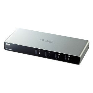 �T�����T�v���C �p�\�R�������ؑ֊�(4:1) USB�}�E�X�EUSB�L�[�{�[�h�E�f�B�X�v���C�����L(PC4��p) SW-KVM4LUN