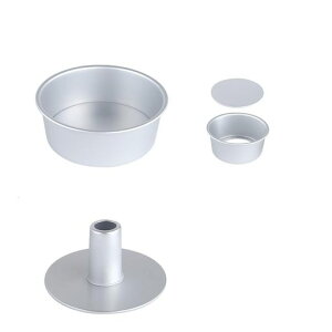 Wahatarプロ仕様シフォンケーキ型17cm/19cmアルミ製底取れ式|均一焼き上げスポンジケーキ型|粘着防止耐摩耗お菓子作り道具(業務用/家庭用)ベイクウェア(15cm)