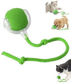犬 ボール 猫 おもちゃ 自動 電動 USB充電式 ペットおもちゃ チューイ インタラクティブ猫ボールおもちゃ ストレス解消 運動不足解消 自動ローリング ボール 3モード搭載360°自動回転 (グ…