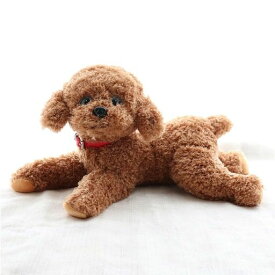 HarFar トイプードル ぬいぐるみ リアル 本物そっくり 犬のぬいぐるみ 抱き枕 ふわふわ 癒し系 犬 人形 かわいい トイプー おもちゃ 添い寝 インテリア クリスマス 誕生日 ギフト ブラウン 35cm