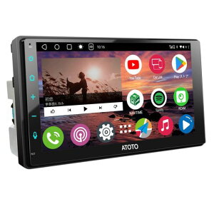 [4G LTE] ATOTOZONE A6 2DIN Android�i�r 8�R�A 4GB RAM+64GB ROM��e�ʁA7�C���`QLED�f�B�X�v���C�I�[�f�B�I�A�A���h���C�h�i�r�A���C�����XCarPlay/Android