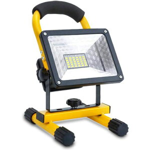 LED投光器50W充電式ポータブル投光器LED作業灯集魚灯テントライト昼白色赤&青警告灯付きIP65防水防災対策軽量夜釣り夜間作業