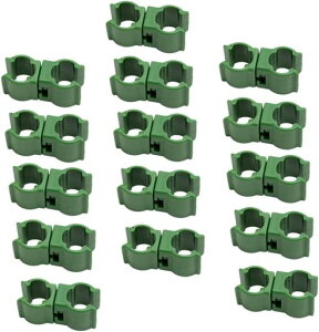 DIFEIUKI園芸用支柱クリップ誘引クリップ50個セット支柱留め具連結固定直交ジョイント角度固定調整可能園芸菜園クロスバンドガーデン用支柱クリップ直径16mmチューブ適用