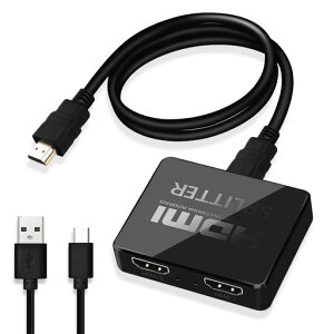 Anber-Tech 4K@30Hz HDMI ���z�� 1����2�o�� ���� �r�f�I �����o�� �t�� 3D 1080p HDMI 1.4 �~���[�̂� �g�����[�h�Ȃ� PS3/4/5�AHDTV�ADVD �v���[���[�APC�Ή�